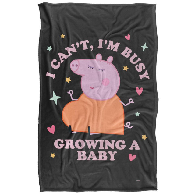 Peppa Pig Bezig met het kweken van een baby-mama-varken deken UTTV15196_white large
