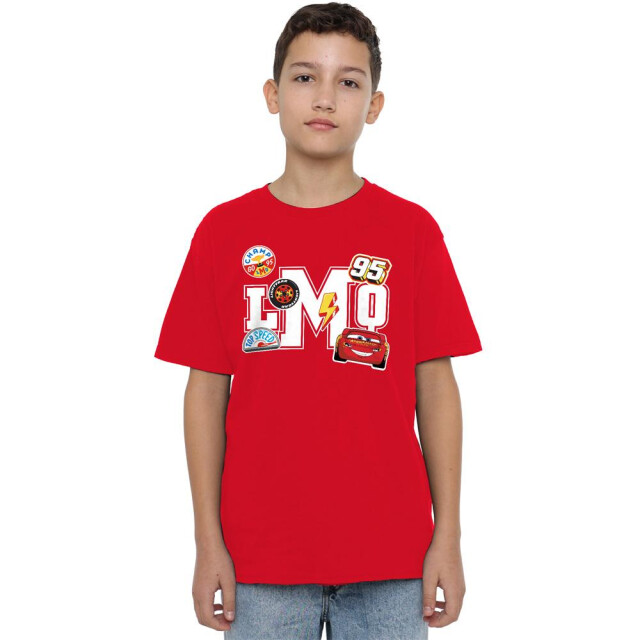 Cars Kinderen/kinderen lmq lightning mcqueen t-shirt UTTV15112_red large