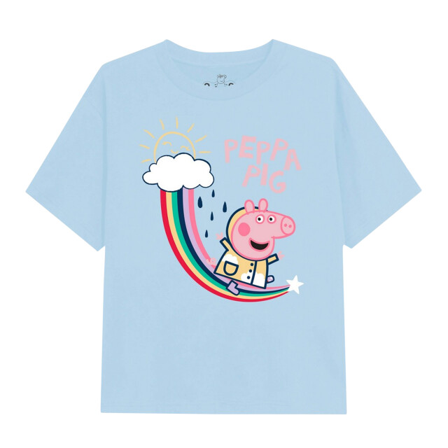 Peppa Pig Regenboogschuif t-shirt voor meisjes UTTV2506_lightblue large