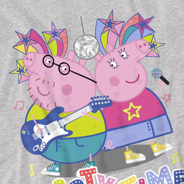 Peppa Pig Heren party time mama varken papa varken t-shirt UTTV5150_sportheather large