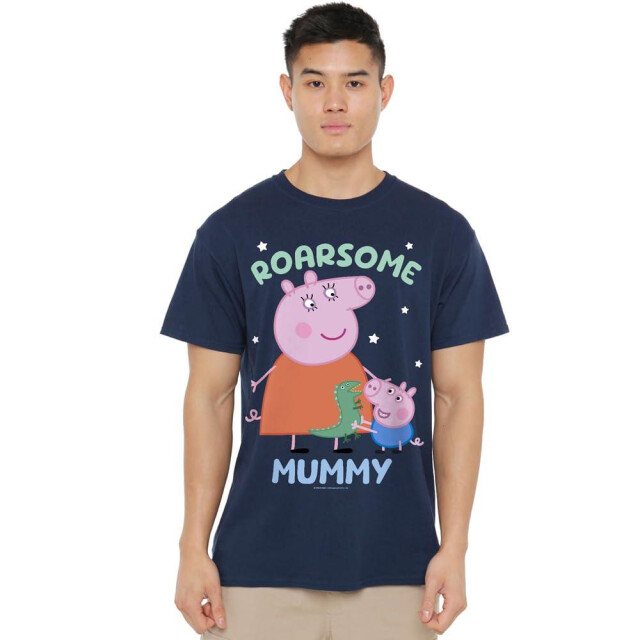 Peppa Pig Heren roarsome mummy t-shirt UTTV5158_navy large