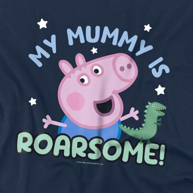 Peppa Pig Kinderen/kinderen my mama is roarsome george pig t-shirt UTTV5148_navy large