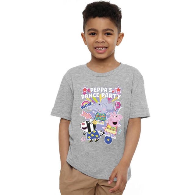 Peppa Pig Kinderen/kinderen dansfeest t-shirt UTTV5159_sportheather large