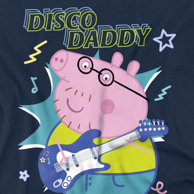 Peppa Pig Heren disco daddy t-shirt UTTV5057_navy large