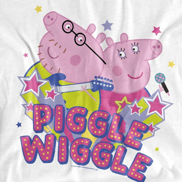 Peppa Pig Heren piggle wiggle mama varken papa varken t-shirt UTTV5152_white large