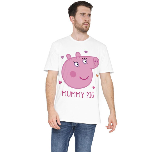 Peppa Pig Heren mummie varken t-shirt UTTV5153_white large