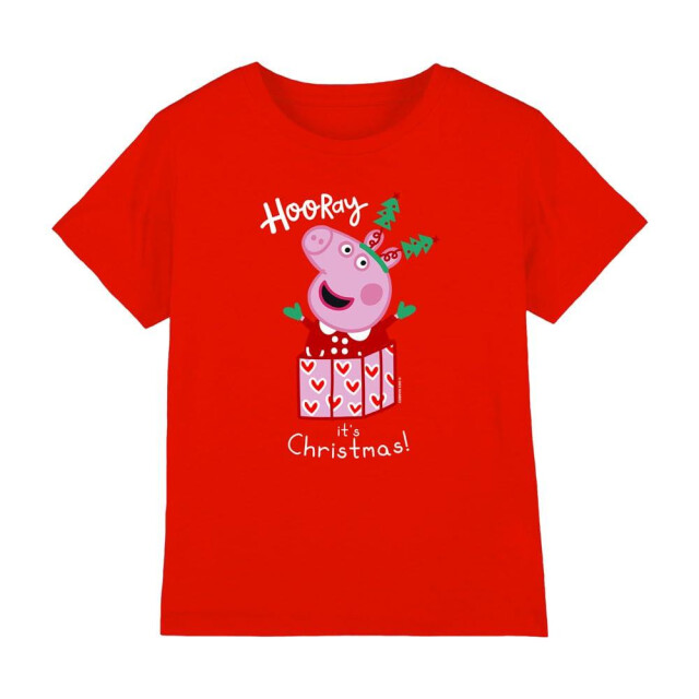 Peppa Pig Kerstmis t-shirt voor kinderen UTTV5022_red large