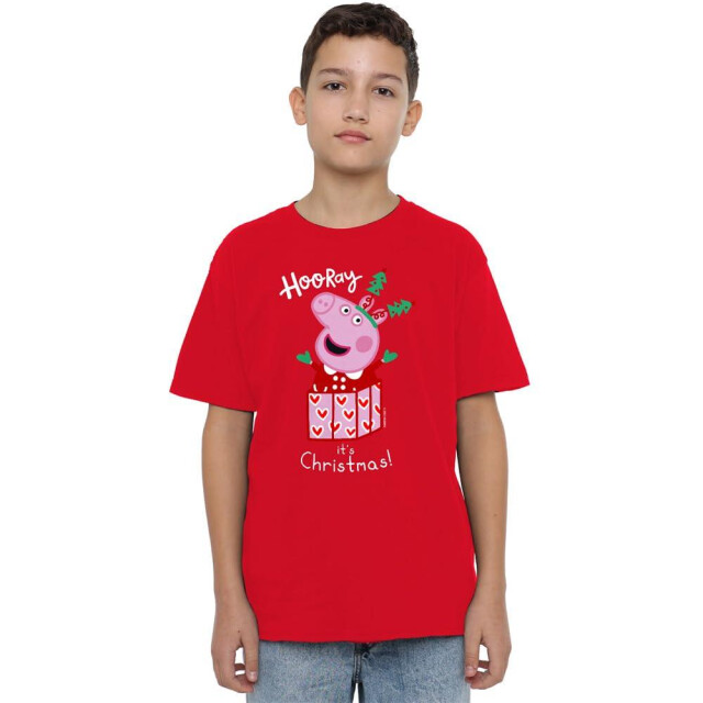 Peppa Pig Kerstmis t-shirt voor kinderen UTTV5022_red large