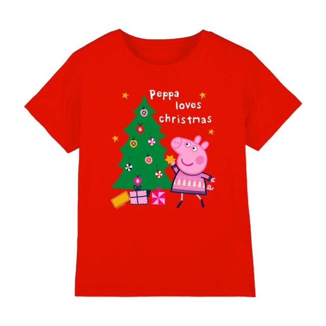 Peppa Pig Kerstboom t-shirt voor kinderen UTTV5029_red large
