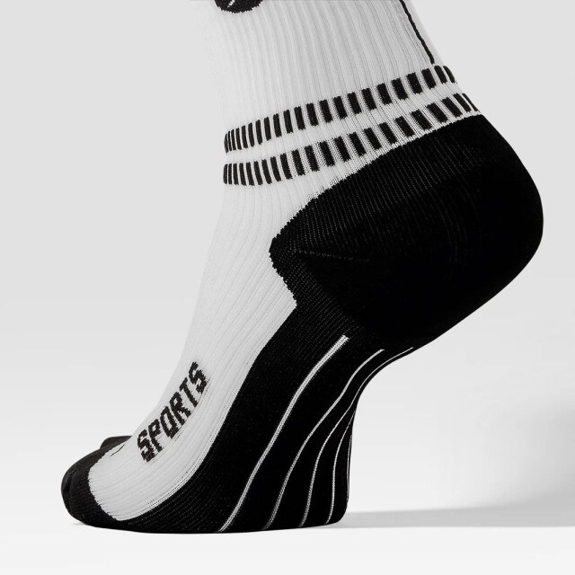 Stox sports knee high socks men compressiekous heren wit-zwart 070980_109-43-47 large