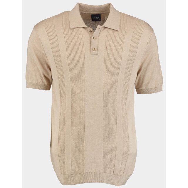 Bos Bright Blue Polo korte mouw met ingebreid motief 315/8014 185098 large
