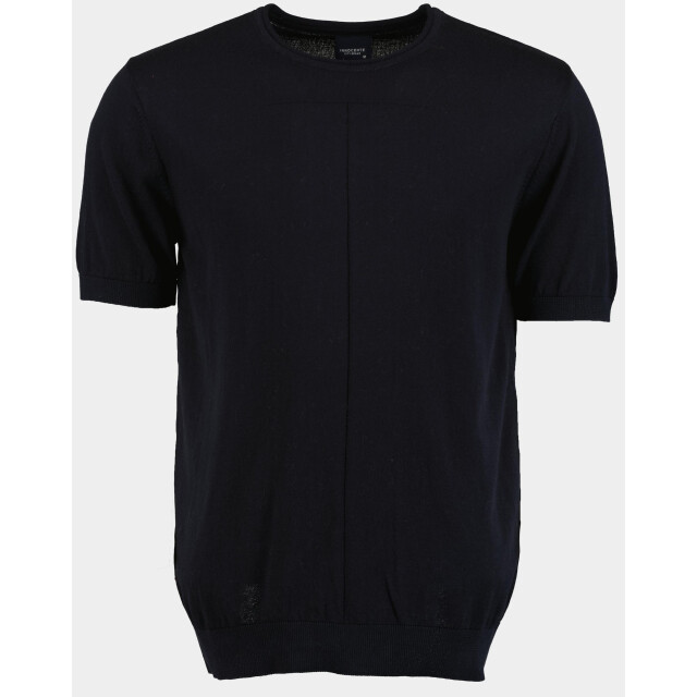 Bos Bright Blue T-shirt korte mouw gebreid met rolkraag 314/3527 185095 large