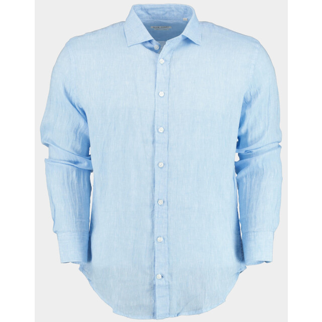 Blue Coast Casual hemd lange mouw 100% linnen, regular fit 118l/0015 celeste 184883 large
