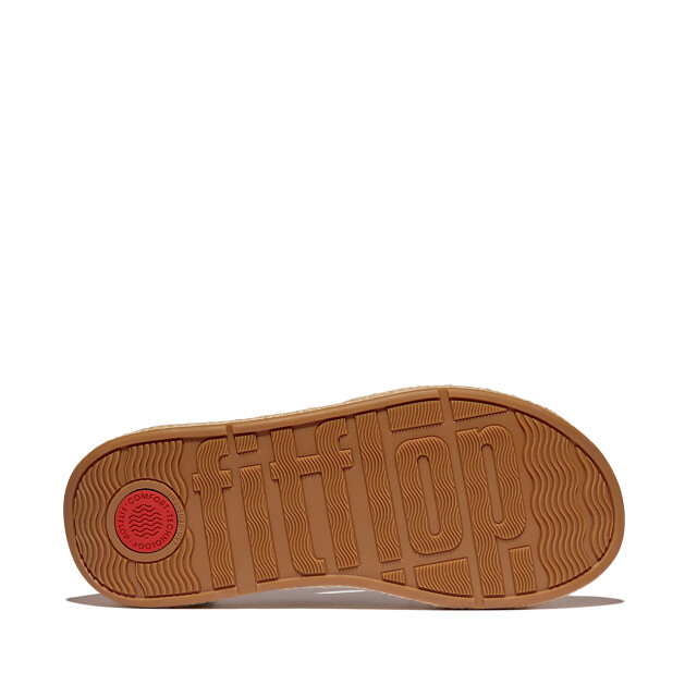 FitFlop F-mode espadrille leather flatform t/post sandals IV6 large