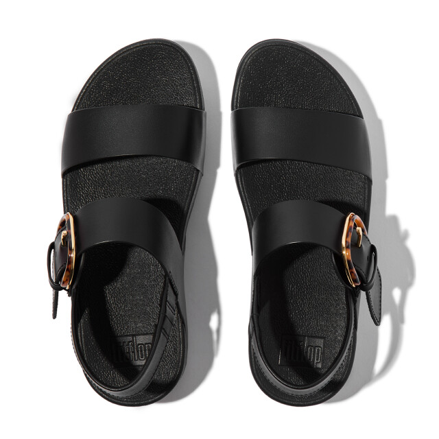 FitFlop Lulu resin-buckle leather back-strap sandals JE7 large