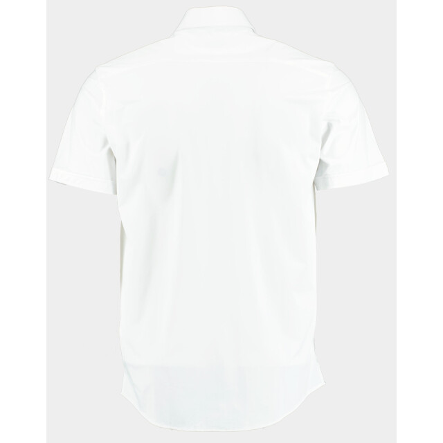 Bos Bright Blue Casual hemd lange mouw tecnical shirt lm 42570025a/100 white 190997 large