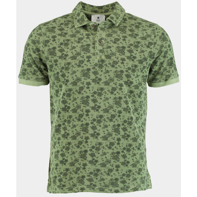 Bos Bright Blue Polo korte mouw polo print 2823425/374 cactus 191032 large