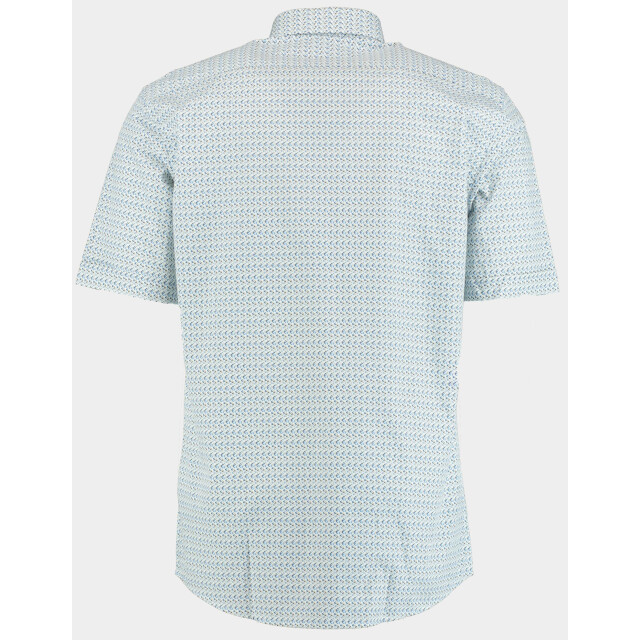 Bos Bright Blue R.b. boston casual hemd korte mouw regular fit multicolor print 516670/615 184823 large
