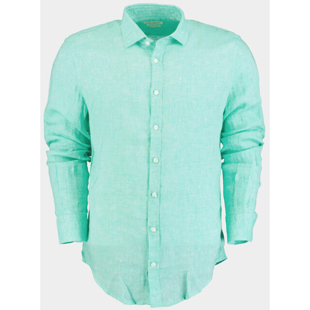 Blue Coast Casual hemd lange mouw 100% linnen, regular fit 118l/0045 verde 184884 large