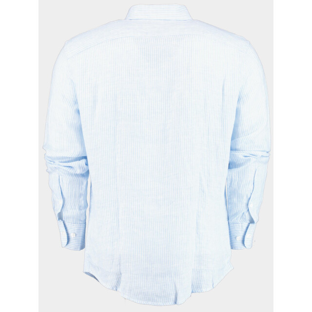 Blue Coast Casual hemd lange mouw 100% linnen, met fijn streepje 118r/0015 celeste 184889 large