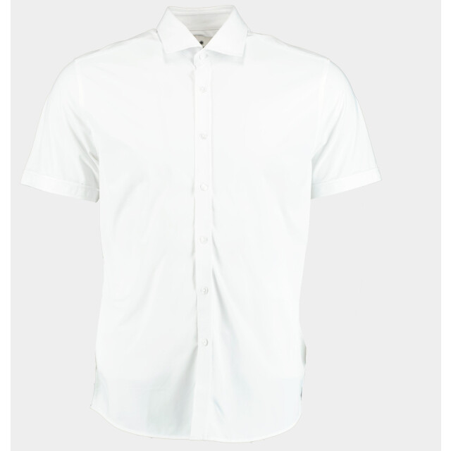 Bos Bright Blue Casual hemd lange mouw tecnical shirt lm 42570025a/100 white 190997 large