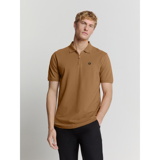 No Excess 28380422 polo zip pique garment dyed 28380422 large