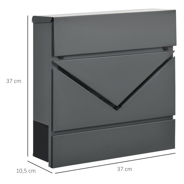 4goodz Wandbrievenbus post met slot en krantenvak - 3195562 large