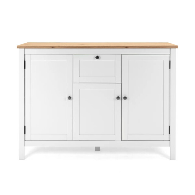 CaliCosy Buffet 3 deuren 1 lade l120 cm wit decor bergen 2931916 large