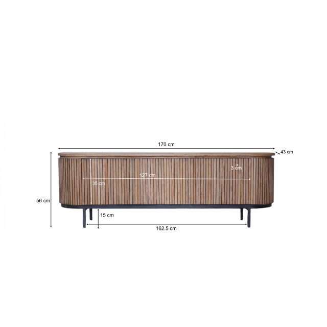 Livingfurn tv-meubel lausanne teakhout 170cm 2948628 large