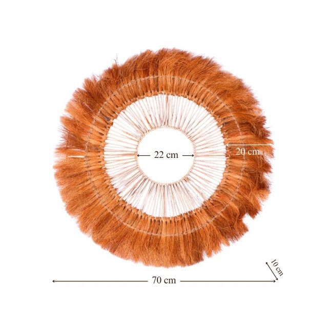 Furnilux Furni-surya wandornament bananenvezel Ø70 cm 3193853 large