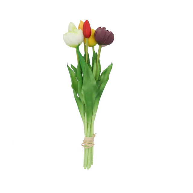 Kopu ® kunstbloemen bos tulpen mix 7 stuks 39 cm - 2612782 large