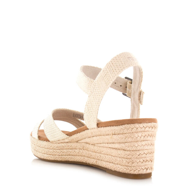Toms audrey naturel | linnen sleehak s sandalen met hak dames 10020758 large