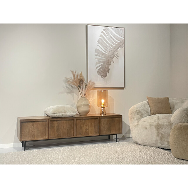 Livingfurn tv meubel elan 180x50x40 cm mangohout 2936309 large