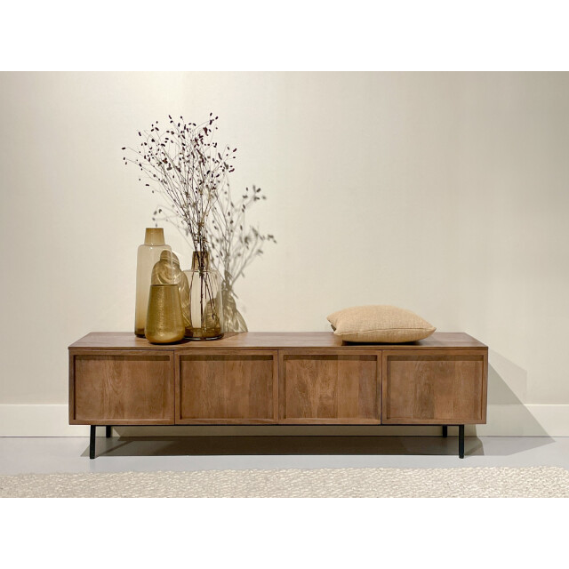 Livingfurn tv meubel elan 180x50x40 cm mangohout 2936309 large