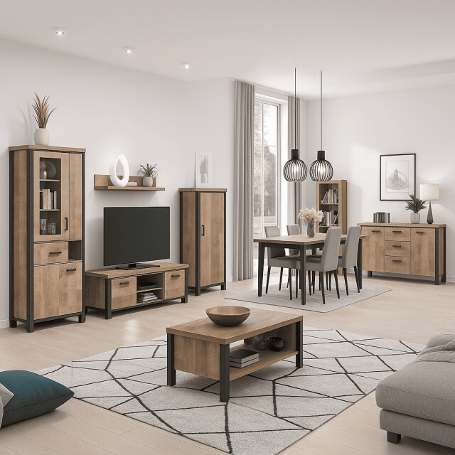 CaliCosy Laag dressoir met 3 deuren en 3 lades l214 cm emile 3042533 large
