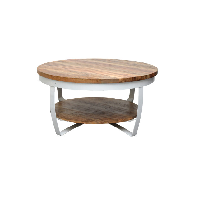 Livingfurn salontafel mark white 65x65x33 cm mangohout 2936306 large