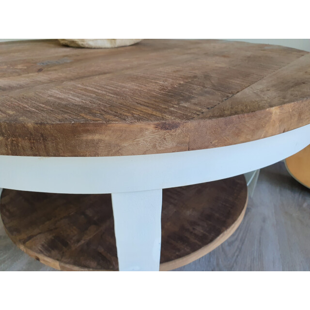 Livingfurn salontafel mark white 65x65x33 cm mangohout 2936306 large