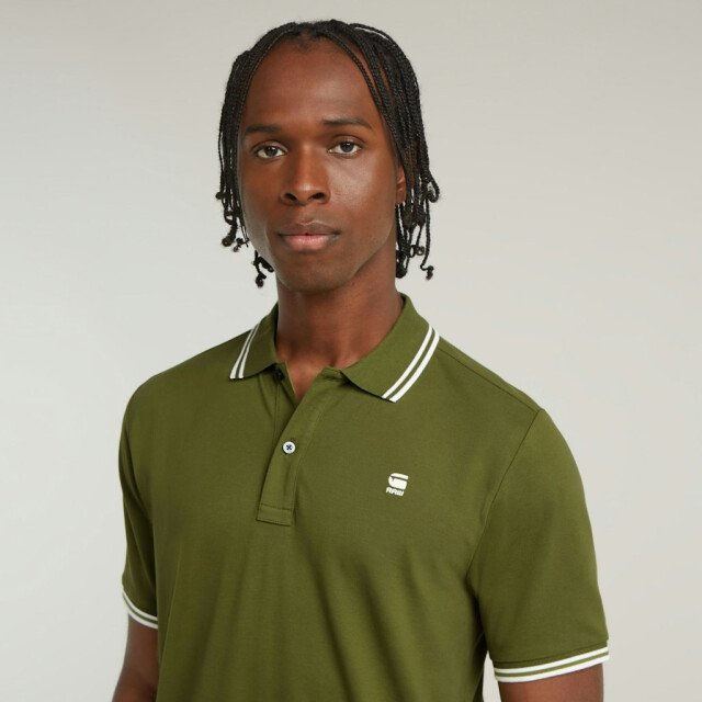 G-Star dunda slim stripe polo d17127-5864 g985 mayfly 05311.340.0018 large