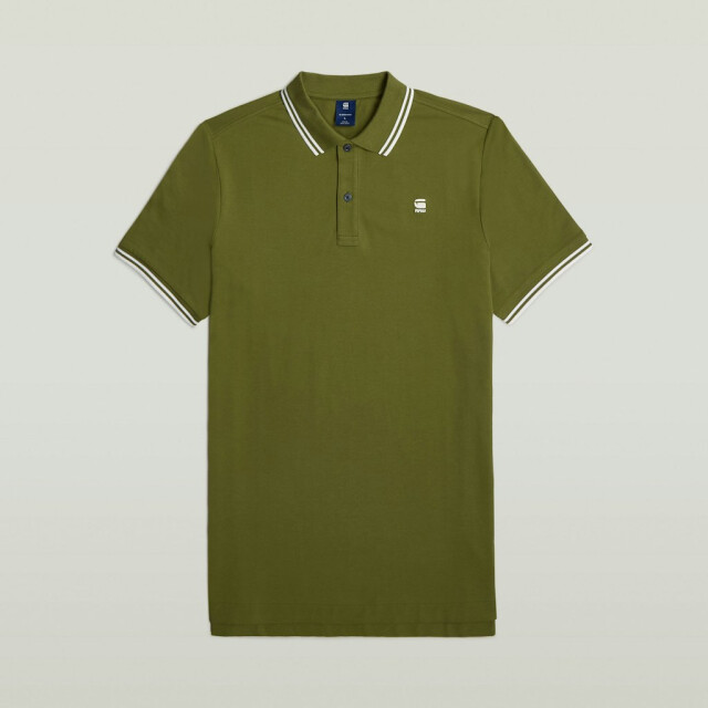 G-Star dunda slim stripe polo d17127-5864 g985 mayfly 05311.340.0018 large