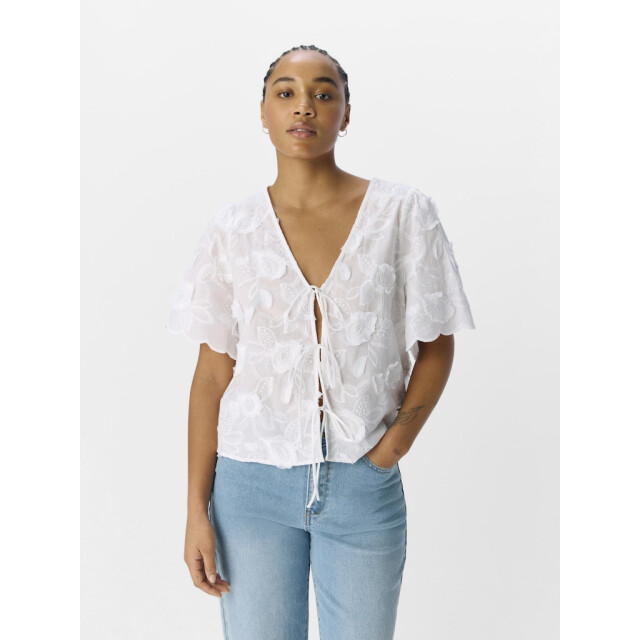 Object objmini re s/s v-neck top 139 23047079 white 06613.100.0267 large