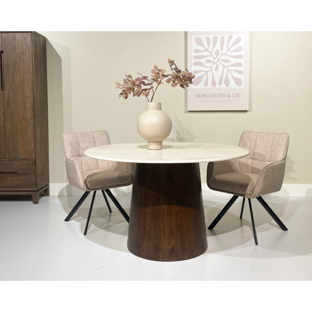 Brix eetkamertafel bottecino rond 130cm - 3186097 large