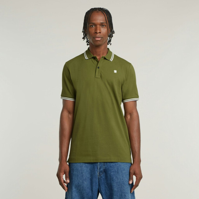G-Star dunda slim stripe polo d17127-5864 g985 mayfly 05311.340.0018 large