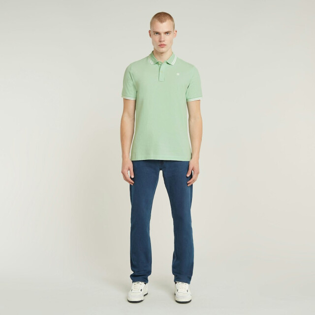 G-Star dunda slim stripe polo d17127-5864 g992 birds egg green 05311.340.0019 large