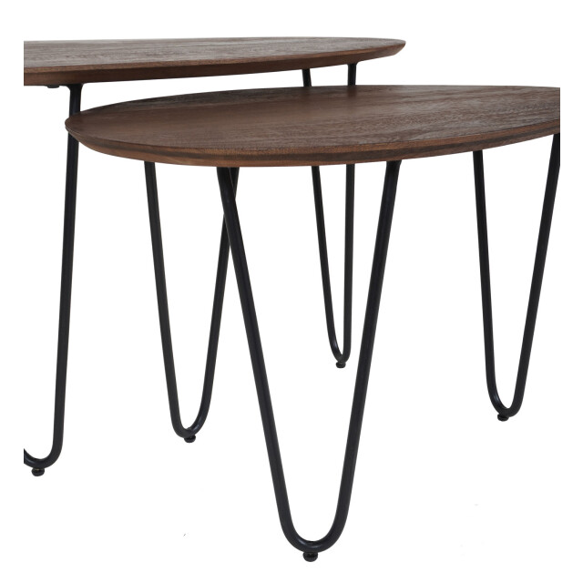 Home67 Salontafel fabio espresso mangohout set van 2 3195664 large