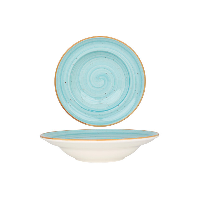 Bonna Pastabord aqua porselein 24 cm (400cc) set van 2 3069406 large