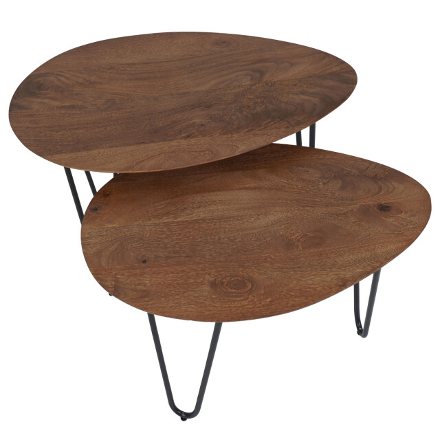 Home67 Salontafel fabio mangohout set van 2 3195663 large