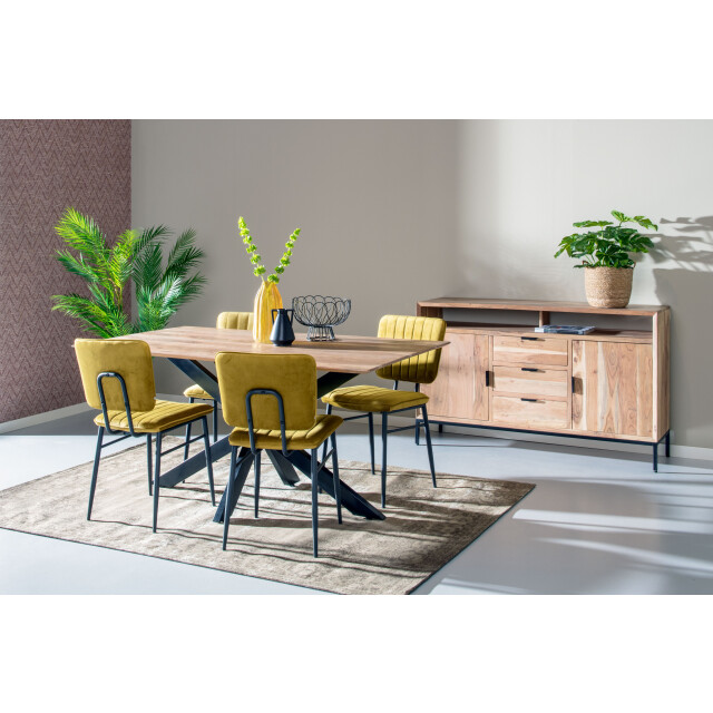 Livingfurn eetkamertafel oslo acasia hout - 200 cm 2059292 large