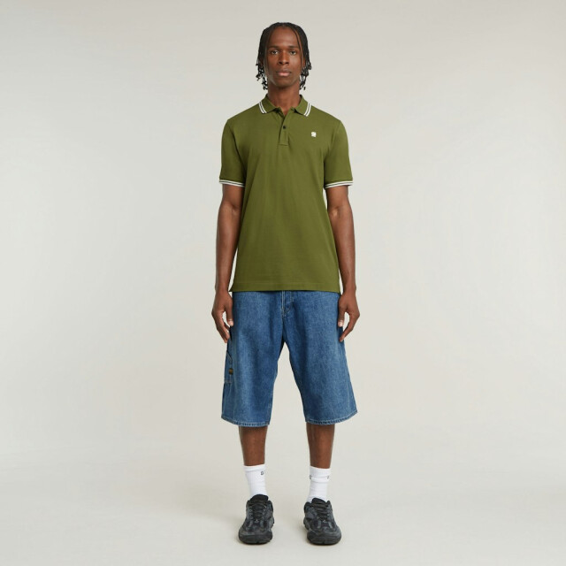 G-Star dunda slim stripe polo d17127-5864 g985 mayfly 05311.340.0018 large