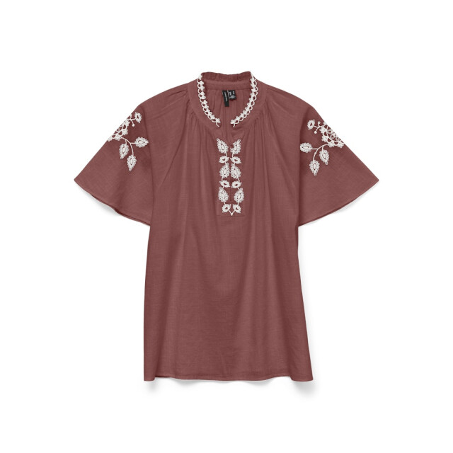 Vero Moda vmquinn ss top wvn ga 10324598 marsala 06613.675.0164 large