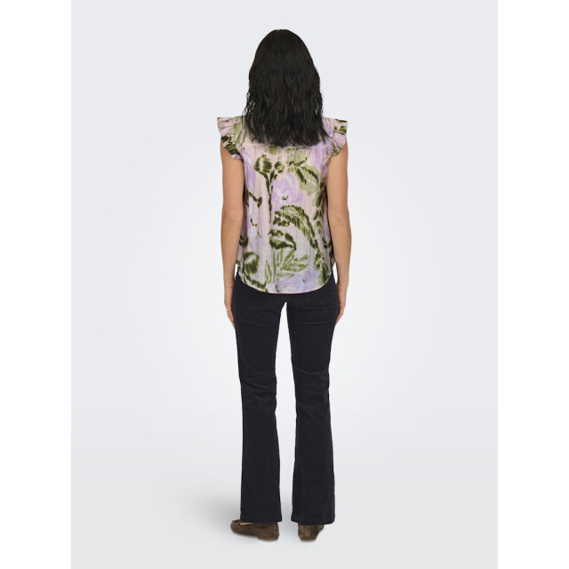 Jacqueline de Yong billy s/l frill top wvn 15350717 salsa rosa 06010.615.0009 large